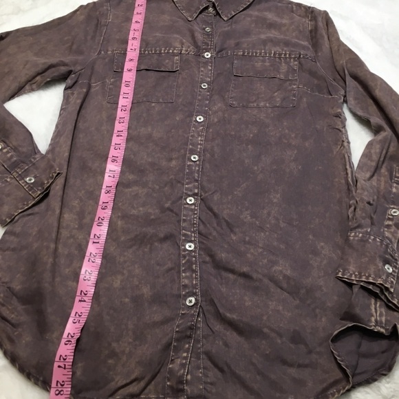 Soft Surroundings rustic Lyocell soft button up shirt womens size small - Picture 4 of 8